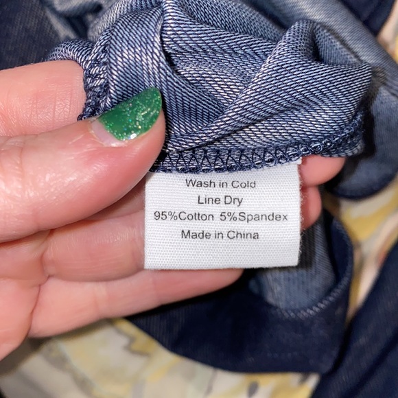 EUC Adorable Essentials Size 12 Girls Stretch Navy Blue Long Sleeve Top Shirt - Picture 11 of 11